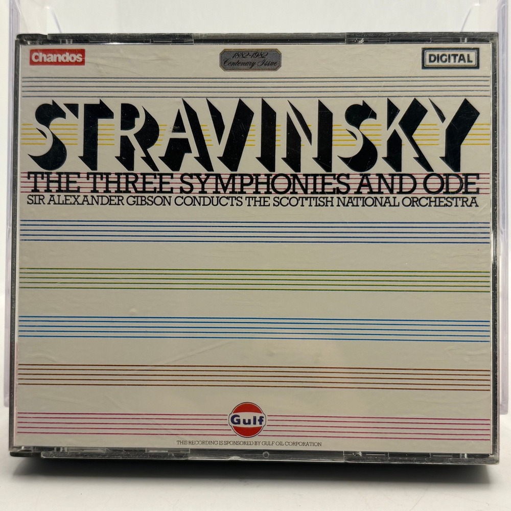 Stravinsky The Three Symphonies and Ode Alexander Gibson Chandos CD CHAN 8345/6